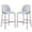 Gray, variant on GZXS Modern Industrial Bar Stools Set of 2, 29"H Armless Pub Chairs with Faux Leather Upholstered Seat, Ergonomic Backrest and Metal Legs for Home Counter, Café, Kitchen Island (Brown)