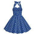 thumbnail image 5 of Gelikeya Cute Summer Dresses for Teen Girls Sleeveless Halter Suspenders Tutu Dress Multicolor Polka Dots Casual Dresses Clothes(Tweens, Blue, 5-6 Years), 5 of 5