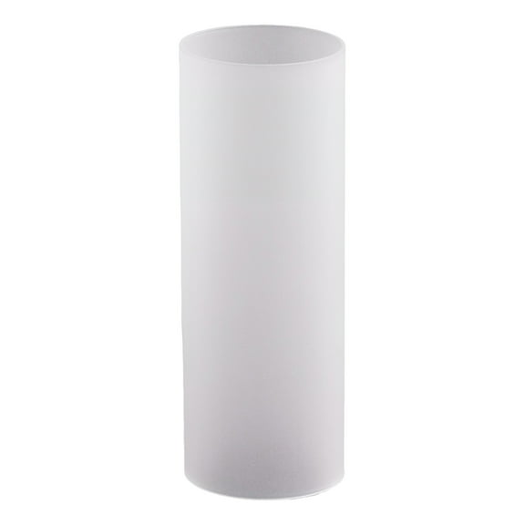 WGV Frosted Glass Hurricane Candle Shade Chimney Tube  - 4" Wide x 12" Height, Good quality, Heavy Weighted Base - 1 Pc