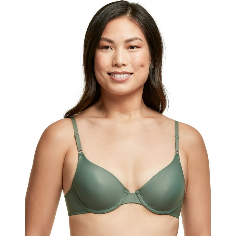 Maidenform Womens One Fab Fit Tailored T-Shirt Bra, 38B, Herbal Olive Green