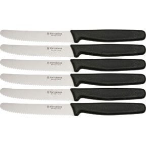 Victorinox 6 Piece 4 1/2 Round Tip Steak Knife Set - DLT Trading