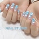 thumbnail image 5 of Uñas postizas Apuakthei con degradado largo, uñas postizas tipo ataúd, uñas postizas con diseño de nube azul para mujeres y niñas, 24 unidades (Gorgeous1), 5 of 5