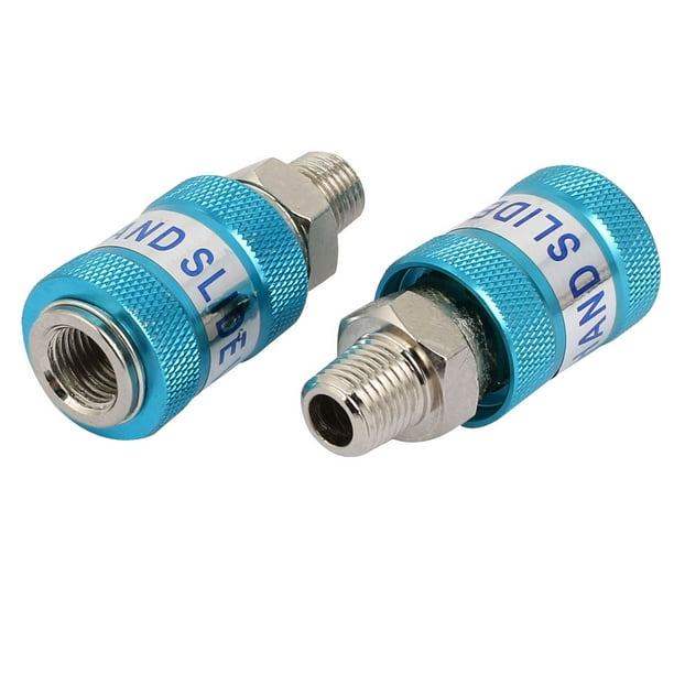 Tasharina 2 Pcs 1/4BSP Thread Dia Pneumatic Hand Slide Valve for Air