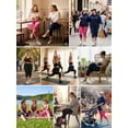 thumbnail image 5 of SHOWMALL Women's Plus Size High Waisted Capri Yoga Leggings with Pockets, Tummy Control Cropped Workout Pants for Gym & Running, Fancy Peachy Leopard, Size 1X, 5 of 9