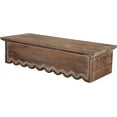 thumbnail image 4 of SOFE Wood Scalloped Decorative Floating Shelves, Farmhouse Bedroom Bathroom Kitchen Shelving Wall Shelf, Small Hanging Shelves Display Book Picture Ledge Shelf, 4 of 8