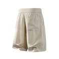 thumbnail image 4 of Casual Elastic Waist Straight Leg Shorts Summer Beach Blend Lightweight Comfortable Solid Color Loose Fit, 4 of 4