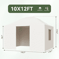thumbnail image 4 of Aoxun Winter Cover 16' x 12' for Hardtop Gazebos,Outdoor Gazebo Cover with Sidewalls and Mesh Windows, All Season Waterproof Enclosed Canopy Covers, White(Gazebo not Included), 4 of 9