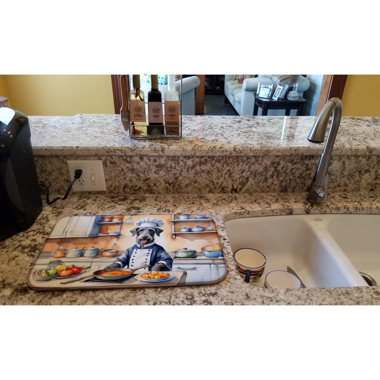 Scottish Deerhound The Chef Dish Drying Mat