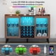 thumbnail image 5 of Zocalo Armario de Bar de vinos, gabinete de café para el hogar con Estante para Vino y Soporte para Vidrio, aparador de Cocina con Estante de Almacenamiento, gabinete de Licor (rojo), 5 of 9