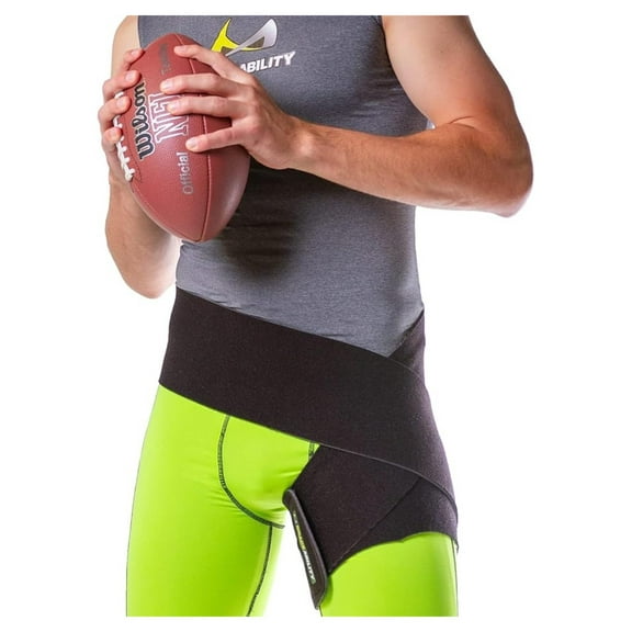 Sciatica Hip Brace - Groin Support Wrap for Men & Women - Hamstring Compression Sleeve for Sciatica, Labral Tear, Groin Pull & Hip Pain Relief - Adjustable, One Size