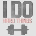 thumbnail image 2 of Women's CHIN UP I Do Hard Things  Racerback Tank Top White Heather Small, 2 of 4