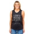 thumbnail image 2 of I Can't Run I'm A Mermaid Women's Fashion Sleeveless Muscle Workout Yoga Tank Top Charcoal Grey Small, 2 of 3