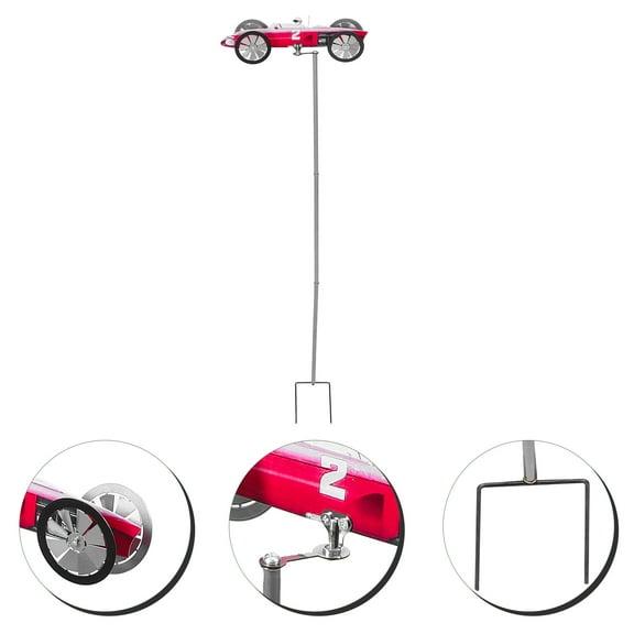 MLINS Outdoor Racing Car Windmill Garden Decorative Wind Mill Racing Car Decor