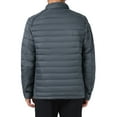 thumbnail image 3 of INSPIRE CHIC Men's Winter Solid Color Stand Collar Zipper Quilted Puffer Jacket 2XL Gray, 3 of 6