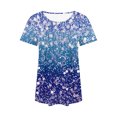 thumbnail image 2 of Pisexur Hauts pour Femmes, Blouses Habillées Décontractées pour Femmes, Hauts de Printemps pour Femmes, Haut Décontracté à Manches Courtes et Col Rond Ample Uni Multicolore, m, 2 of 3