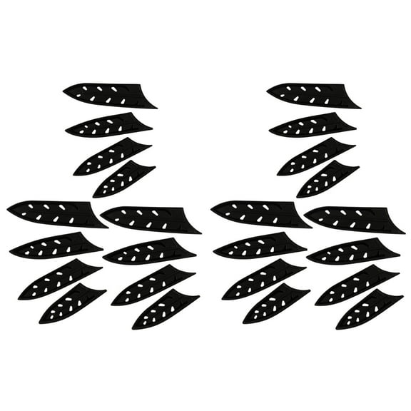 2 PCS Cutter Blade Protectors Knife Sheaths for Kitchen Knives Chef Cover Black