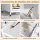 thumbnail image 3 of Mueble para Trastes de Cocina, Organizador de Trastes de 3 Niveles con Puerta, Estante de Microondas, Gabinete para Cocina (Blanco), 3 of 3