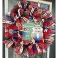 thumbnail image 4 of Christmas & New Year Nutcracker Soldier Tartan Plaid Deco Mesh Front Door Wreath, Porch Patio Entryway Decor, Holiday Decorations, Winter Party Gathering Family, 4 of 7