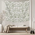 thumbnail image 5 of Farmhouse Sage Green Large Tapestry for Bedroom Wall Hanging Tapestry, Vintage Flower Leaf Botanical Ceiling Backdrop Tapestries Poster Blanket Wall Decor for Teens Room Living Room Dorm 86" x 104", 5 of 8
