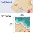 thumbnail image 5 of Satin Napkin Square 20 Inches Soft Smooth Decorative Napkins for Party Wedding Banquet and Dinner Waves and Seashells, 5 of 8