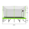 thumbnail image 4 of 10x17 Ft Rectangle Trampoline with Enclosure Net, Outdoor Rectangular Trampoline with Basketball Board, Hoop, Gymnastics Trampoline Superior Bounce with Ladder, 4 of 9