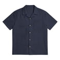 thumbnail image 3 of Maean Mens Big and Tall Shirts Short Sleeve Button down Shirt Summer Beach Tshirts with Pockets, 3 of 7