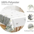 thumbnail image 3 of 60x84inches Eucalyptus Leaves Tablecloth Spring Summer Green Plants Rectangular Table Cover Waterproof Stain Resistant Fabric Table Cloth for Kitchen Dining Table Outdoor Holiday Party Decor, 3 of 7