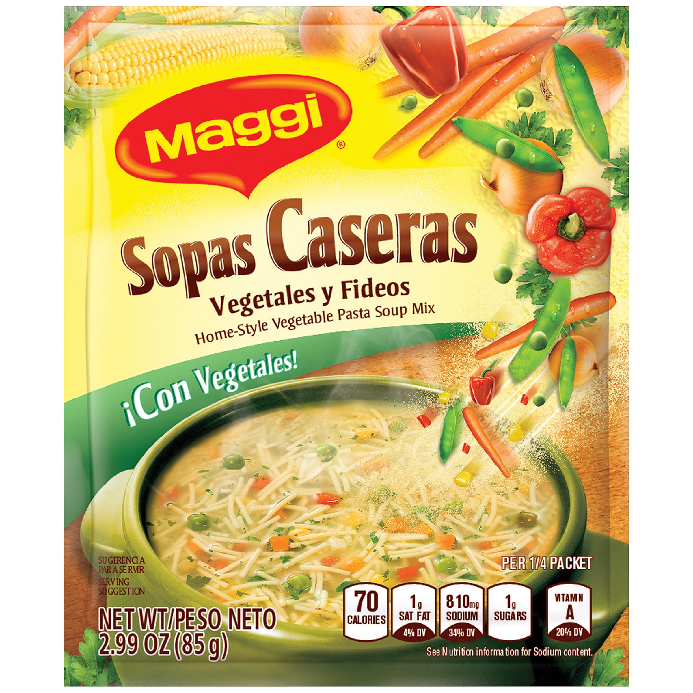 MAGGI HomeStyle Vegetable Pasta Soup Mix 2.99 oz. Packet