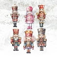 thumbnail image 5 of Designocracy 8090008C-S6 2 x 2 x 0.25 in. Nutcrackers Decorative Wooden Clip-on Ornaments Christmas Decor, Set of 6, 5 of 11