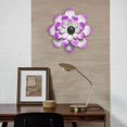 thumbnail image 4 of Decoración de flores Esculturas rústicas contemporáneas Escultura de pared Flores colgantes moradas, 4 of 5