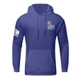 thumbnail image 2 of Men's Oversized Print Hooded Sweatshirt, BE KIND EVERYONE YOU MEET IS FIGHTING A BATTLE YOU KNOW NOTHING ABOUT Flag Letter Graphic Long Sleeve Loose Fit Hoodie,Royal Blue,L, 2 of 6