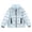 Light Blue, variant on Girls Down Jacket with Stand Collar Warm Winter Coat for Kids Soft Padded Outerwear for Ages 2-11