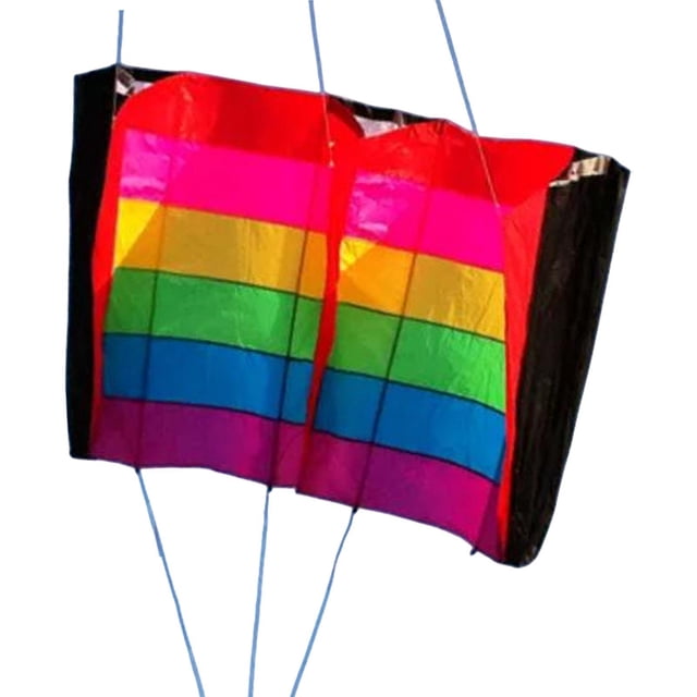Cometa Acrobática 110 X 230 Cm Cometa Colorida Del Arco Iris Para Adultos En La Playa Al Aire Libre