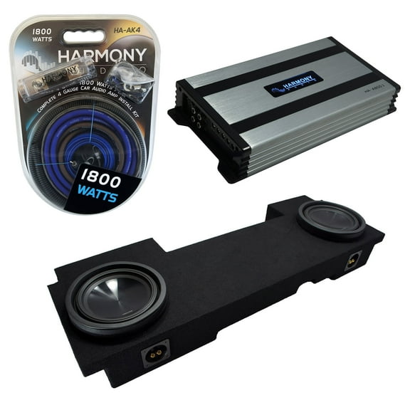 Fits 02-13 Cadillac Escalade EXT Alpine SWT-10S4 Dual 10 Sub Box & HA-A800.1 Amp