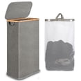 thumbnail image 1 of Cesto para ropa sucia ieGrow Slim con tapa y bolsa interior extraíble, 1 of 4