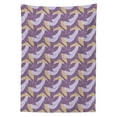 thumbnail image 2 of Geometric Tablecloth, Crossed Curved Arc Design with Different Colors Abstract Motif, Rectangle Satin Table Cover Accent for Dining Room and Kitchen, 52" X 70", Purple Lavender, by Ambesonne, 2 of 2