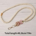 thumbnail image 3 of Teacher Lanyard with ID Holder Fashion Wood Beaded Keychain Stylish Boho Breakaway Neck Strap for Women Accessories, 3 of 6