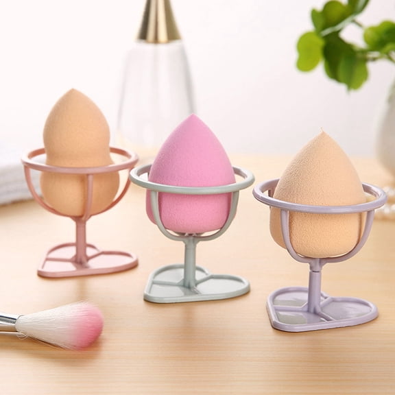 BESTYASH 6-Pack Plastic Powder Puff Holders for Makeup Sponge Storage and Quick Drying Brackets