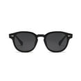 thumbnail image 2 of Dark Black Plastic Frame Round Retro Black Tint Lens Trendy Sunglasses for Men Women Summer Circle Sun Glasses See Through Film Johnny Depp UV 400 Protection Summer Beach Shades, 2 of 7