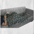 thumbnail image 5 of Dusty Blue Soft Flannel Fleece Throw Blanket, Space Cat Astronauts and Solar System Elements Funky Toddler Pattern, Cozy Plush for Indoor and Outdoor Use, 50" x 70", Grey and Multicolor, by Ambesonne, 5 of 5