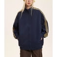 thumbnail image 4 of Womens Zip Up Hoodie Oversized Fashionable Striped Sweatshirt Vintage Men Women Y2K Jacket, 4 of 6