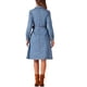 thumbnail image 3 of Vestido de mezclilla INSPIRE CHIC para mujer, de manga larga, con botones, corte A, con cinturón, clásico, color azul claro, 3 of 6