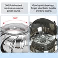 thumbnail image 4 of Tapa de Ventilación de Techo de Acero Inoxidable de 7.9" de Tamaño, Capucha de Turbina de Viento de Escape, Ventilación de Chimenea de Rotación 360°, 4 of 6