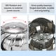 thumbnail image 4 of Tapa de Ventilación de Techo de Acero Inoxidable de 7.9" de Tamaño, Capucha de Turbina de Viento de Escape, Ventilación de Chimenea de Rotación 360°, 4 of 6