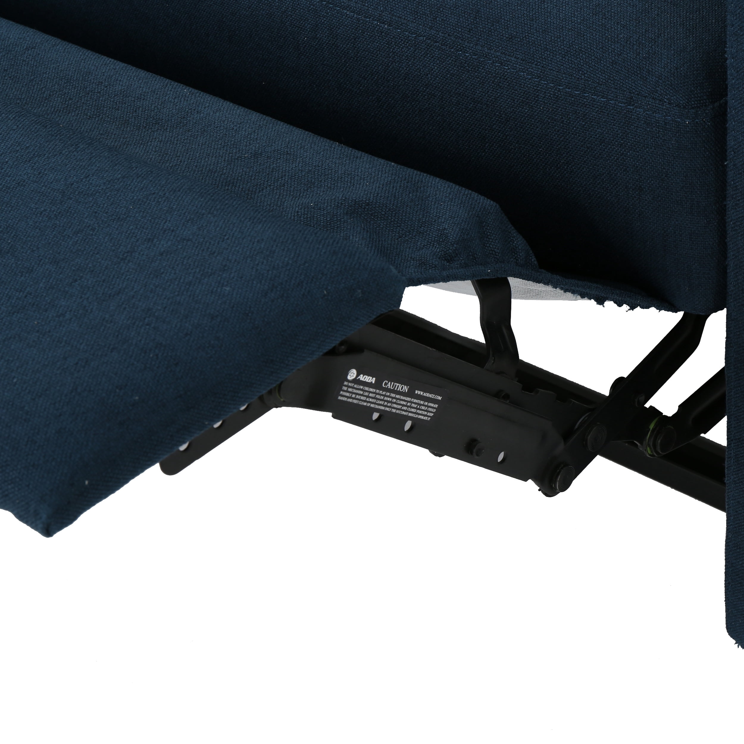 GDF Studio Alma Contemporary Upholstered Loveseat Recliner, Navy Blue Fabric