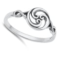 thumbnail image 4 of Celtic Spiral Sun Infinity Ring .925 Sterling Silver Band Jewelry Female Male Unisex Size 9, 4 of 4
