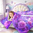 thumbnail image 4 of Manfei Salamander Pattern 7 Pieces Full Size Bedding Sets,Colorful Axolotl Full Size Bed in a Bag,Colorful Stars Reversible, 4 of 7