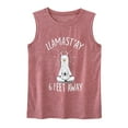 thumbnail image 3 of HAPPIERE Women’s Tank Top Sleeveless Tee Shirts Tank Top Sleeveless LlamaStay Pink color Size M, 3 of 3