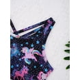 thumbnail image 3 of TiaoBug Girls Active Tracksuits 2 Piece Dance Sport Outfits Print Top and Booty Short Sets Gymnastics Yoga Swimsuit, 3 of 4