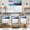 thumbnail image 5 of 2 Pack Purple Teal Valance for Window Mottled Graffiti Color Block Abstract Geometric Kitchen Valance Rod Pocket Short Curtain Topper Decorative Window Treatment for Living Room Bedroom 54"x18", 5 of 8